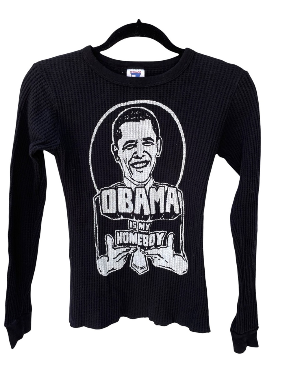 Obama is My Homeboy Black Thermal Long Graphic Size Small
